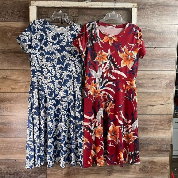 Helyo Fashion Womens Swing Dresses (2) Floral Cottagecore Boho Size XL - Picture 1 of 9